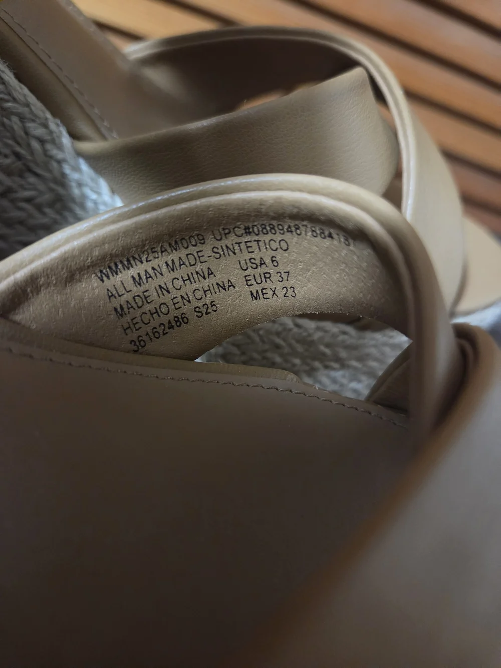 Neutral Tan Espadrille Wedge Sandals with Ankle Strap